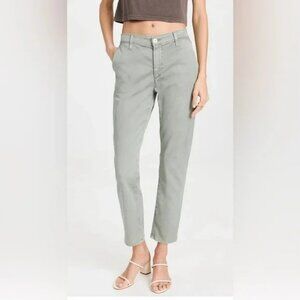 AG Adriano Goldschmied Caden Twill Tailored Trousers in Light Gray Chinos Sz 26R